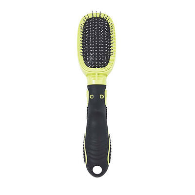M-Pets Click & Groom Massage Pin Brush for Cats & Dogs 22cm