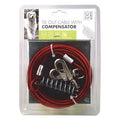 M-Pets Steel Garden Tie-Out Cable with Shock Absorber 5m
