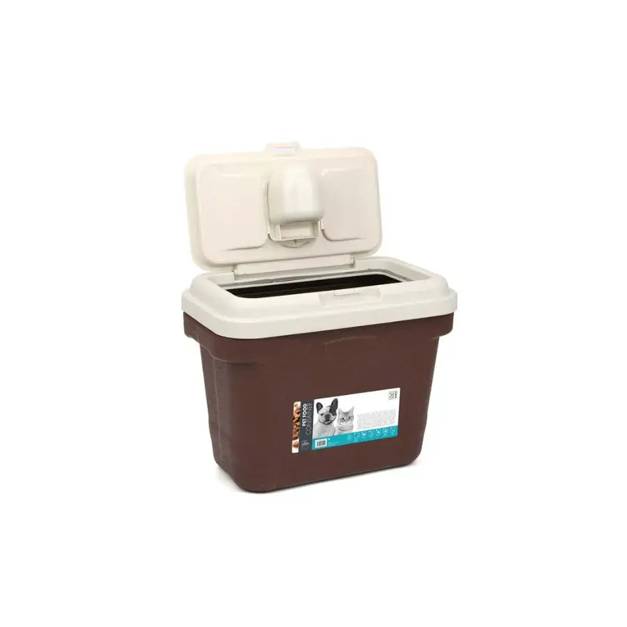 M-Pets Brown Pet Food Storage Container with Scoop 4.5 kg