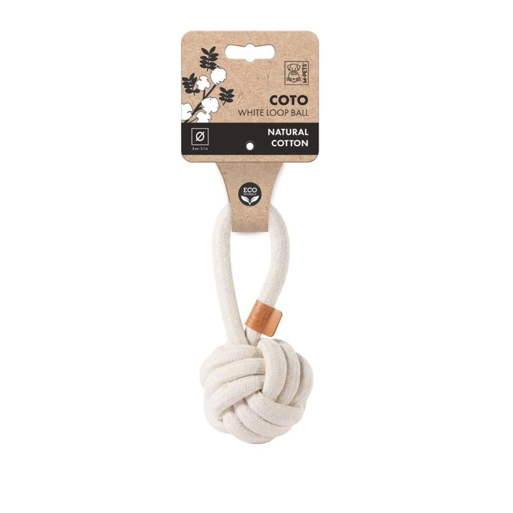 M-Pets Coto Knotted Rope Ball Dog Toy for Fetch & Tug 8 cm