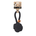 M-Pets Coto Knotted Cotton Loop Ball Dog Toy Black 11 cm