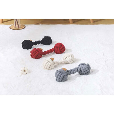 M-Pets Coto Duo Ball Braided Cotton Dog Toy Grey 28 cm
