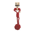 M-Pets Coto Red Tug Ball Braided Cotton Dog Toy 36cm