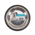 M-Pets Crock Stainless Steel Pet Bowl Non-Slip Large 910 ml