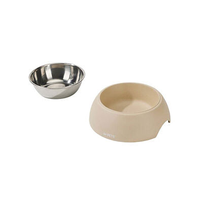 M-Pets Eco Bamboo Pet Bowl with Stainless Steel Insert 600 ml