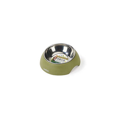 M-Pets Eco Bamboo Pet Bowl Green Stainless Steel 350 ml