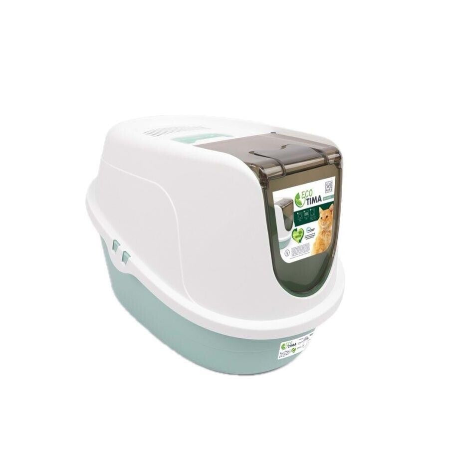 M-Pets Eco Tima Hooded Litter Box Recycled Plastic Green 24in