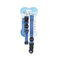 M-Pets Gentle Dog Collar and Leash Set Padded Blue Medium