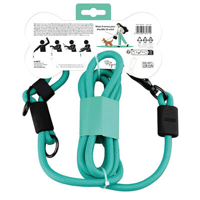 M-Pets Gentle Hands-Free Dog Leash in Jade Green 120 cm