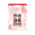 M-Pets Glam Red Plaid Bow Hair Clip for Cats and Dogs