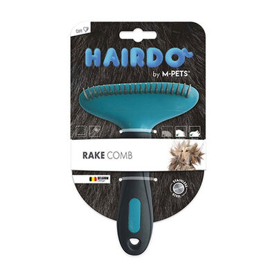 M-Pets Hairdo Rake Dog Brush for Shedding Control 11.5x16cm
