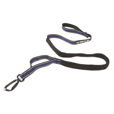 M-Pets Hiking Jogging Elastic Dog Leash Shock Absorbing Blue 140-200cm