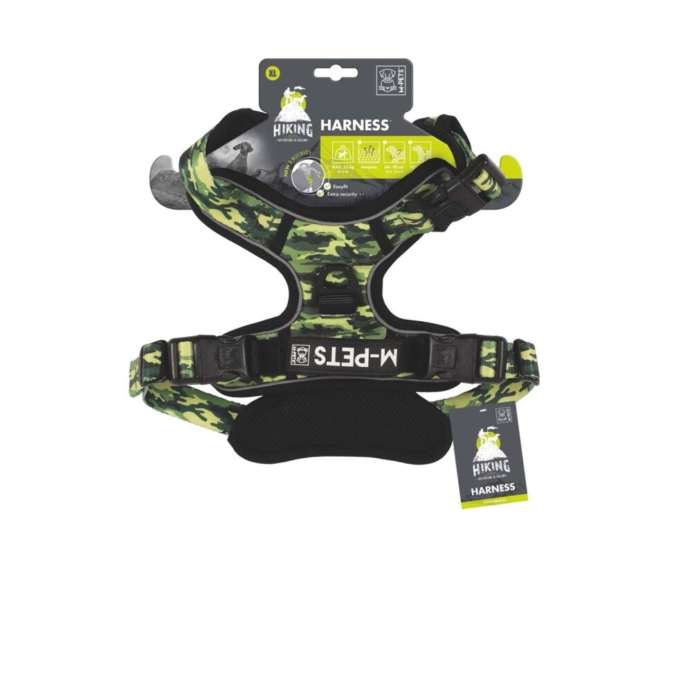M-Pets Hiking Reflective Camo Soft Dog Harness Medium