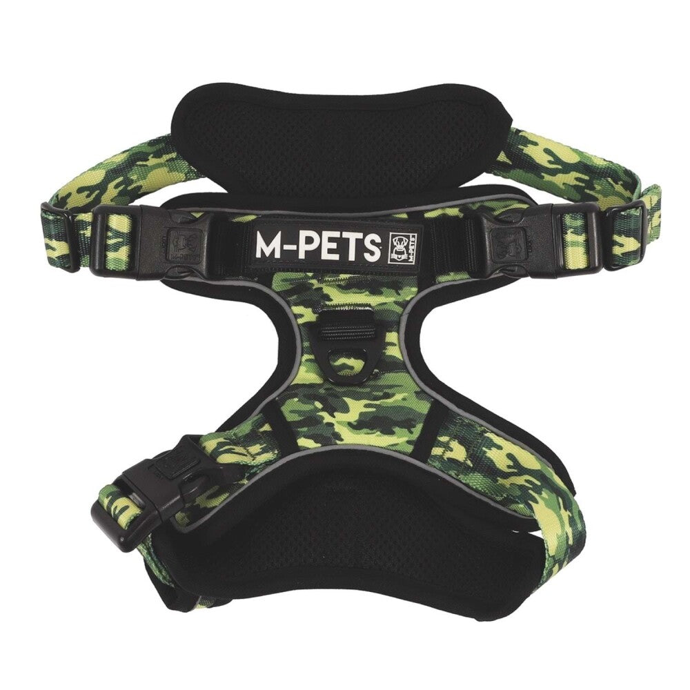 M-Pets Hiking Camo Reflective Soft Dog Harness XL