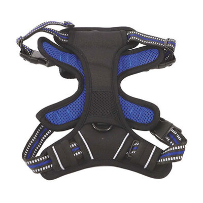 M-Pets Hiking Reflective Dog Harness Blue Small 35-60cm