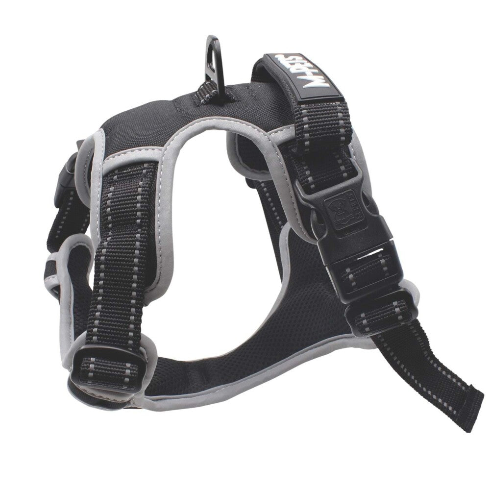 M-Pets Hiking Reflective Soft Dog Harness Black Large