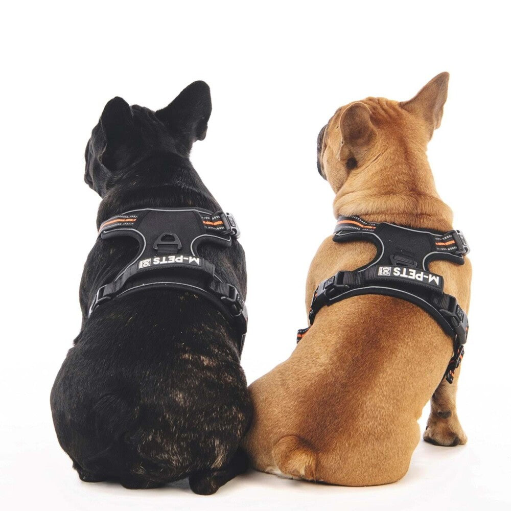 M-Pets Hiking Reflective Soft Dog Harness Orange Size S