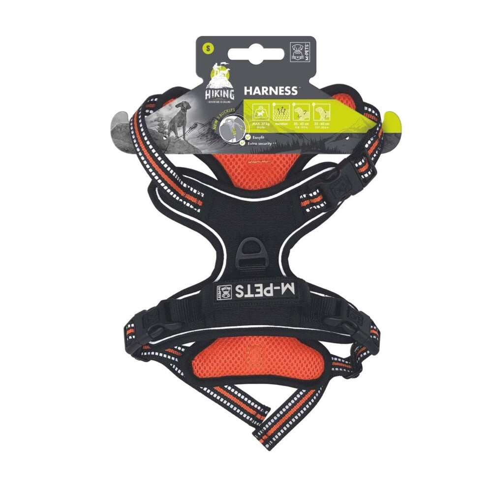 M-Pets Hiking Reflective Soft Dog Harness Orange XL