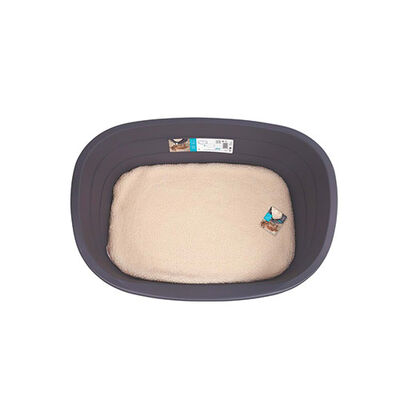 M-Pets Java Plastic Dog Bed with Cushion Large 80x57x25 cm