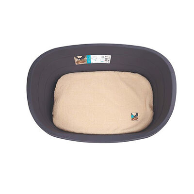 M-Pets Java Plastic Dog Bed with Cushion XL 100x72x30 cm
