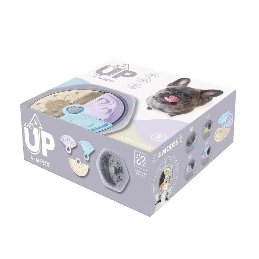 M-Pets Level Up Adjustable Slow Feeder Dog Bowl Small