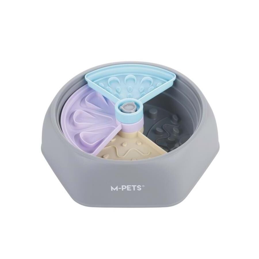 M-Pets Level Up Adjustable Slow Feeder Dog Bowl Small