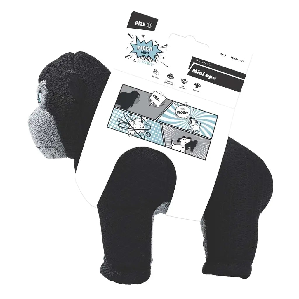 M-Pets Mega Mini Ape Durable Squeaky Dog Toy 17cm