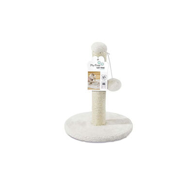 M-Pets My First Cat Scratching Post with Pom-Pom White 30cm
