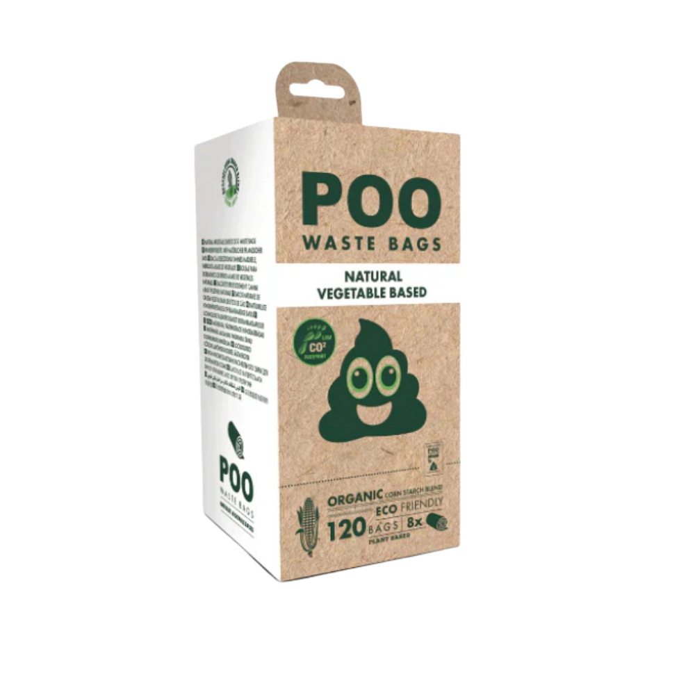 M-Pets Natural Dog Waste Bags Durable Leak-Proof 8-Pack