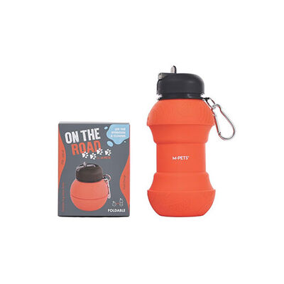 M-Pets On The Road Collapsible Travel Dog Bowl Orange 550 ml