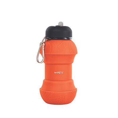 M-Pets On The Road Collapsible Travel Dog Bowl Orange 550 ml