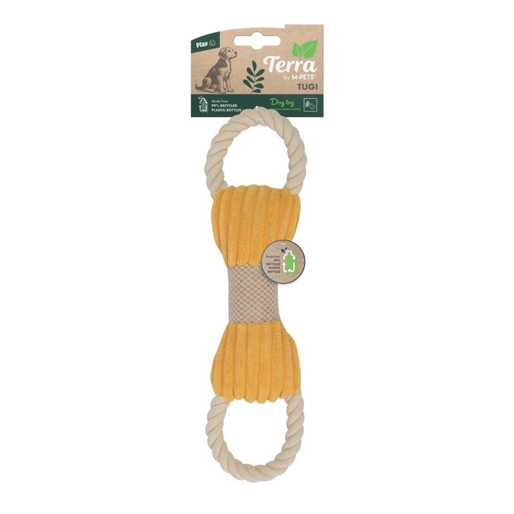 M-Pets Plush Bone Dog Toy Eco-Friendly Yellow 33cm