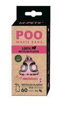 M-Pets Poo Recycled Rose Scented Waste Bags 60 Count