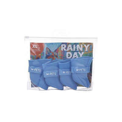 M-Pets Rainy Day Blue Waterproof Dog Boots XL 5.5x4.2cm