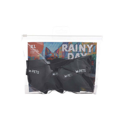 M-Pets Rainy Day Waterproof Dog Boots Black XL 5.5x4.2 cm