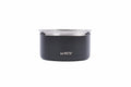 M-Pets Splash Control Metal Water Bowl Mess-Free Black 3.7L