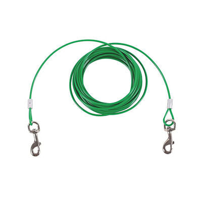 M-Pets Strong Garden Tie Out Cable Green 9m