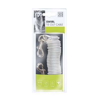 M-Pets Swirl Dog Tie Out Cable Durable Outdoor Leash 3.6m