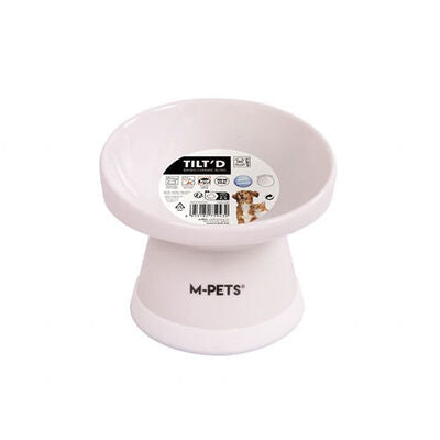 M-Pets Tiltd Ceramic Elevated Pet Bowl for Food and Water 150ml