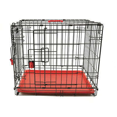 M-Pets Voyager 2-Door Dog Crate Secure Lock Red Large 91cm
