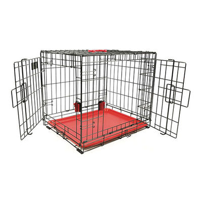M-Pets Voyager 2-Door Dog Crate Secure Lock Red Large 91cm