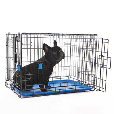 M-Pets Voyager 2-Door Dog Crate Secure Lock Large Blue 36in