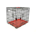 M-Pets Voyager 2-Door Folding Dog Crate Secure Lock Red 24in
