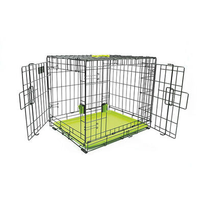 M-Pets Voyager 2-Door Dog Crate Secure Folding Wire Cage 24in