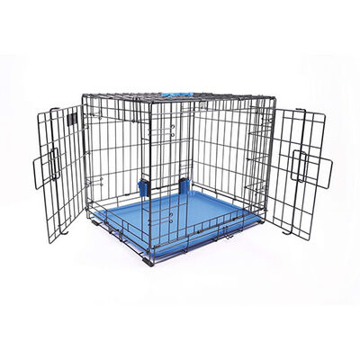 M-Pets Voyager 2-Door Folding Dog Crate Blue XL 106x71x76 cm