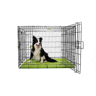 M-Pets Voyager 2-Door Dog Crate Secure Wire Kennel Green 122x76x84cm