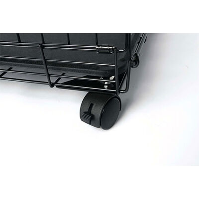 M-Pets Voyager 2-Door Rolling Dog Crate Medium Black 76x48x53cm