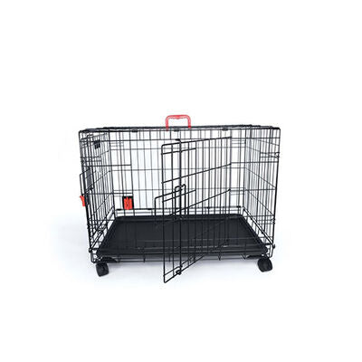 M-Pets Voyager 2-Door Wheeled Dog Crate XLarge Black 106cm