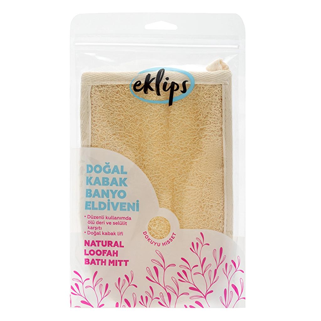 Eklips Natural Loofah Bath Mitt for Gentle Exfoliation