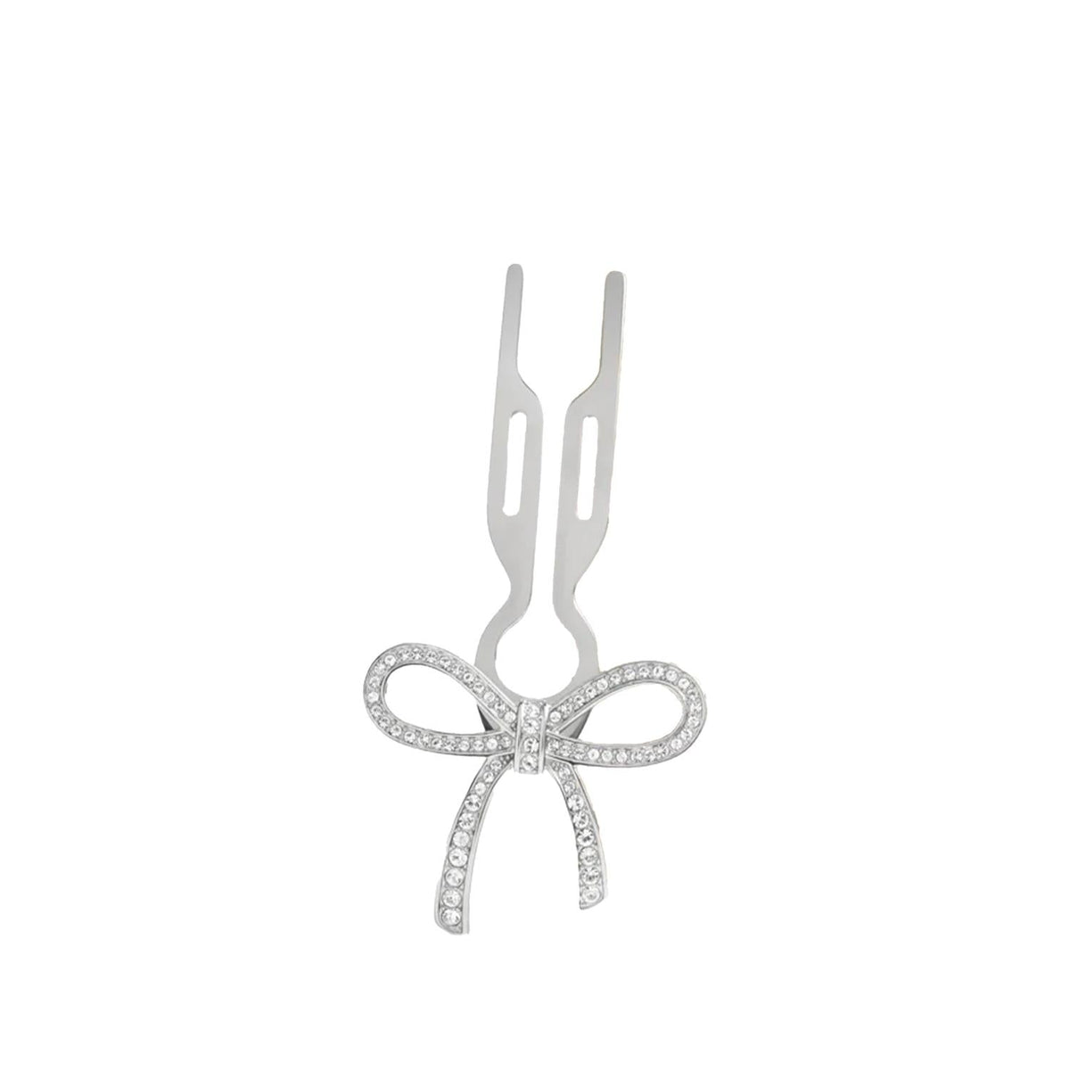 Fiona Franchimon Nº1 HAIRPIN Ribbon Swarovski White Gold Finish